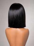 Straight Bob with Closure and Elastic Band (color Black) Desire-Beauty Hair Collections