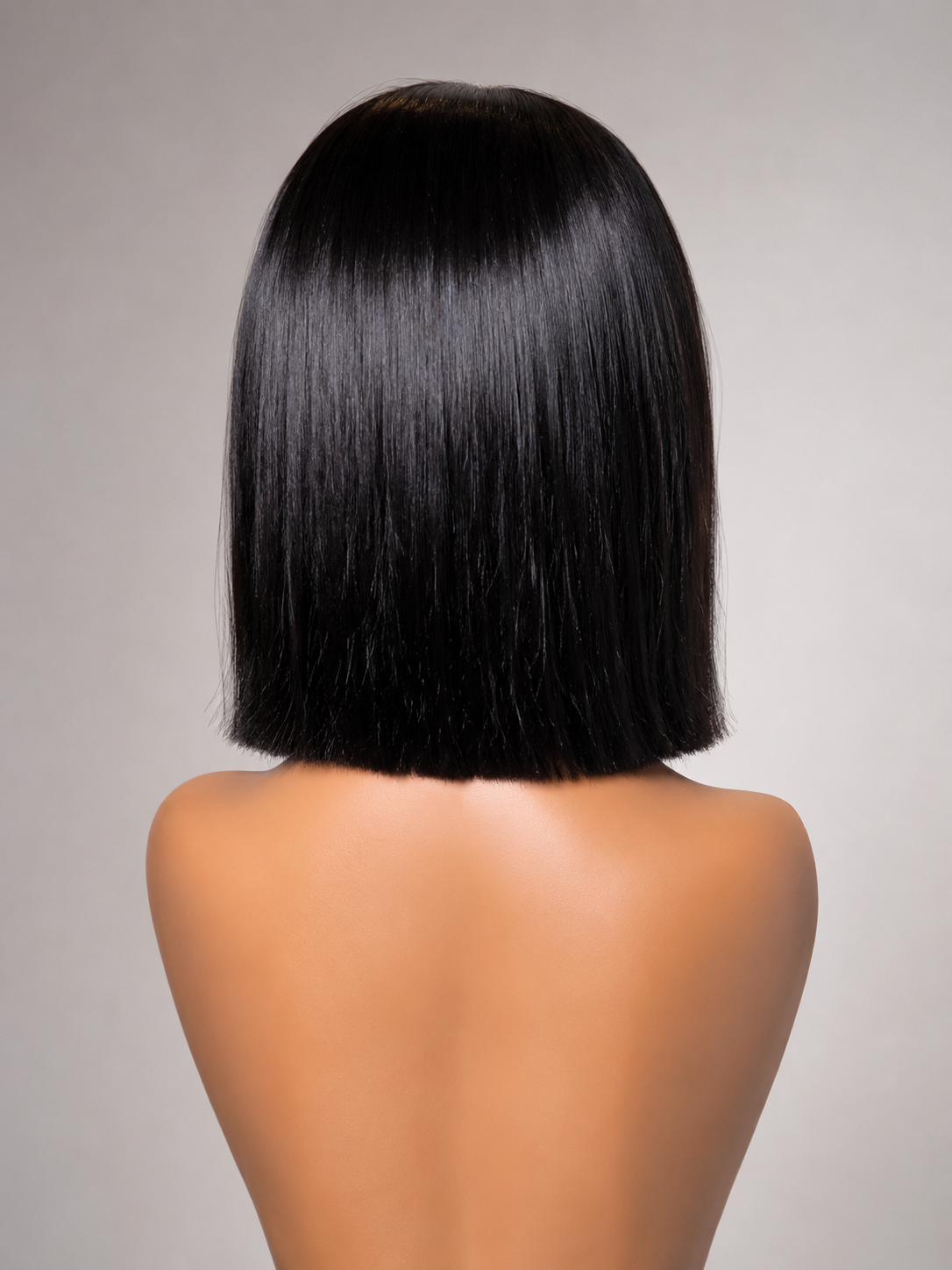 Straight Bob with Closure and Elastic Band (color Black) Desire-Beauty Hair Collections