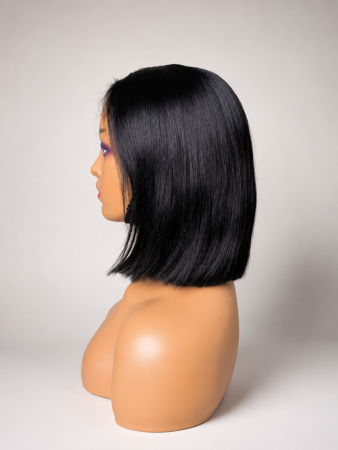 Straight Bob with Closure and Elastic Band (color Black) Desire-Beauty Hair Collections