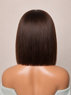 Straight Bob with Closure and Elastic Band (Color Brown or Color 4) Desire-Beauty Hair Collections