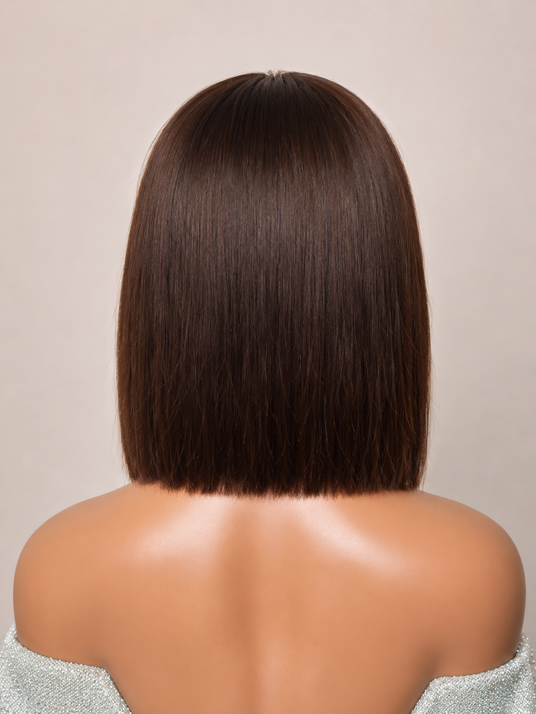 Straight Bob with Closure and Elastic Band (Color Brown or Color 4) Desire-Beauty Hair Collections