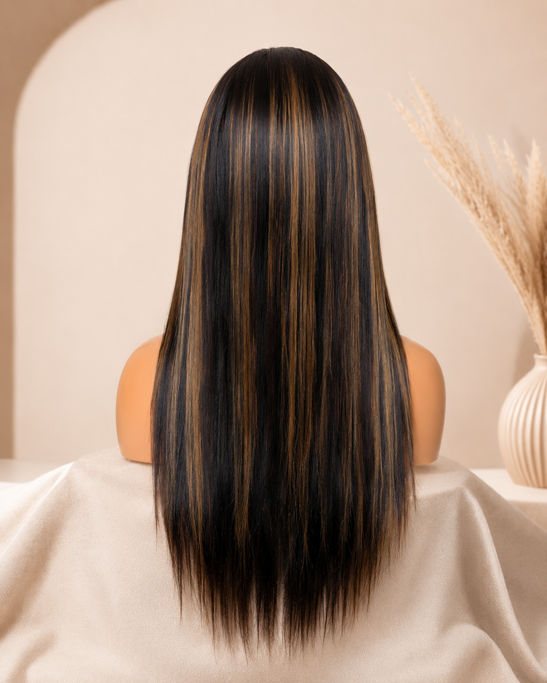 Straight Highlights with Closure and Elastic Band (Color 1B/30) Desire-Beauty Hair Collections