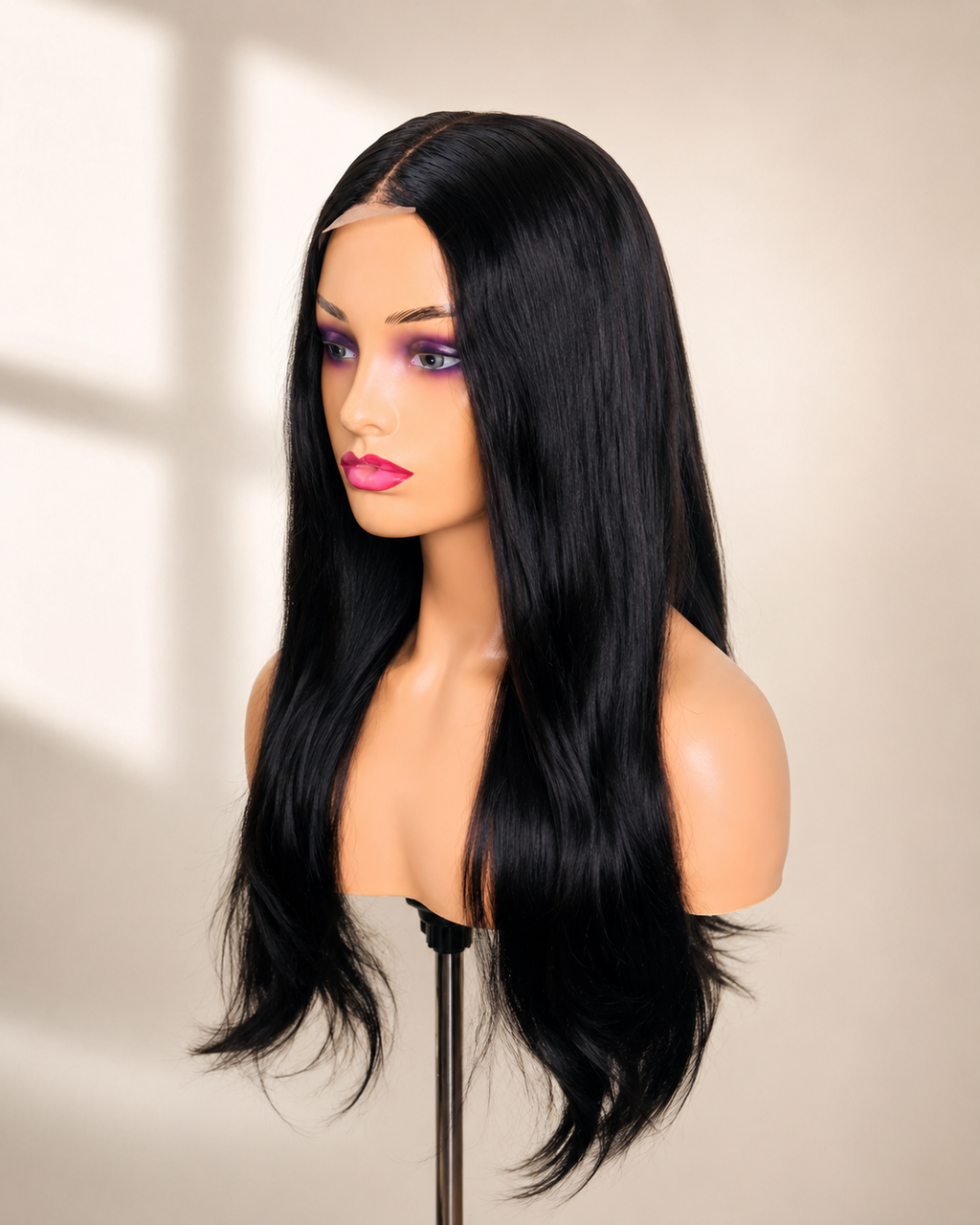 Straight with Closure and Elastic Band (color Black) Desire-Beauty Hair Collections