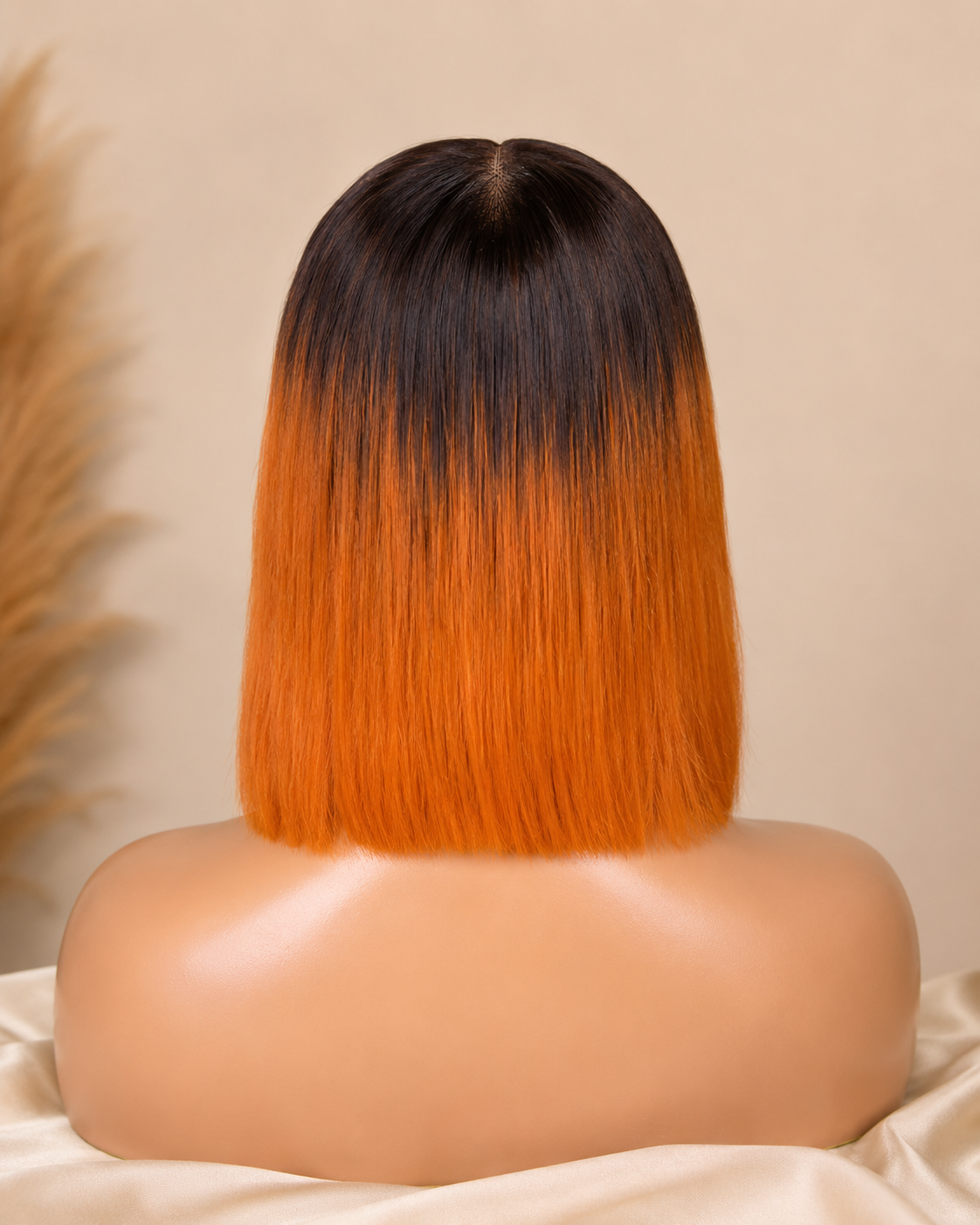 Bob Wig with Closure and Elastic Band (1B/30 Color) Desire-Beauty Hair Collections