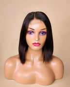 Bob Wig with Closure and Elastic Band (Black Color) Desire-Beauty Hair Collections