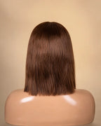 Bob Wig with Closure and Elastic Band (Brown Color) Desire-Beauty Hair Collections