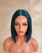 Bob Wig with Closure and Elastic Band (Green Color) Desire-Beauty Hair Collections