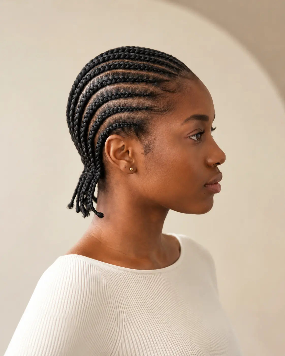 Neat Natural Cornrows  – Protective Natural Hair Braiding Style Desire-Beauty Hair Collections