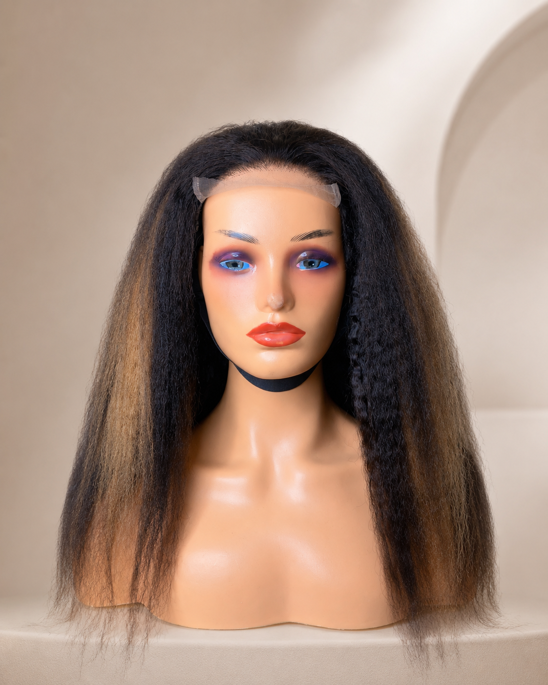 Yanky Straight with Closure and Elastic Band - (1B/30 Color) Desire-Beauty Hair Collections