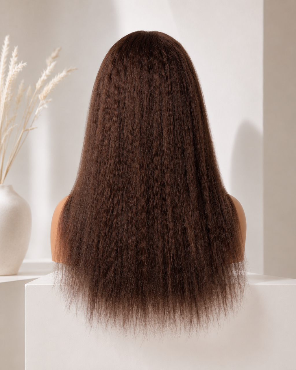 Yanky Straight with Closure and Elastic Band - (4/Brown Color) Desire-Beauty Hair Collections