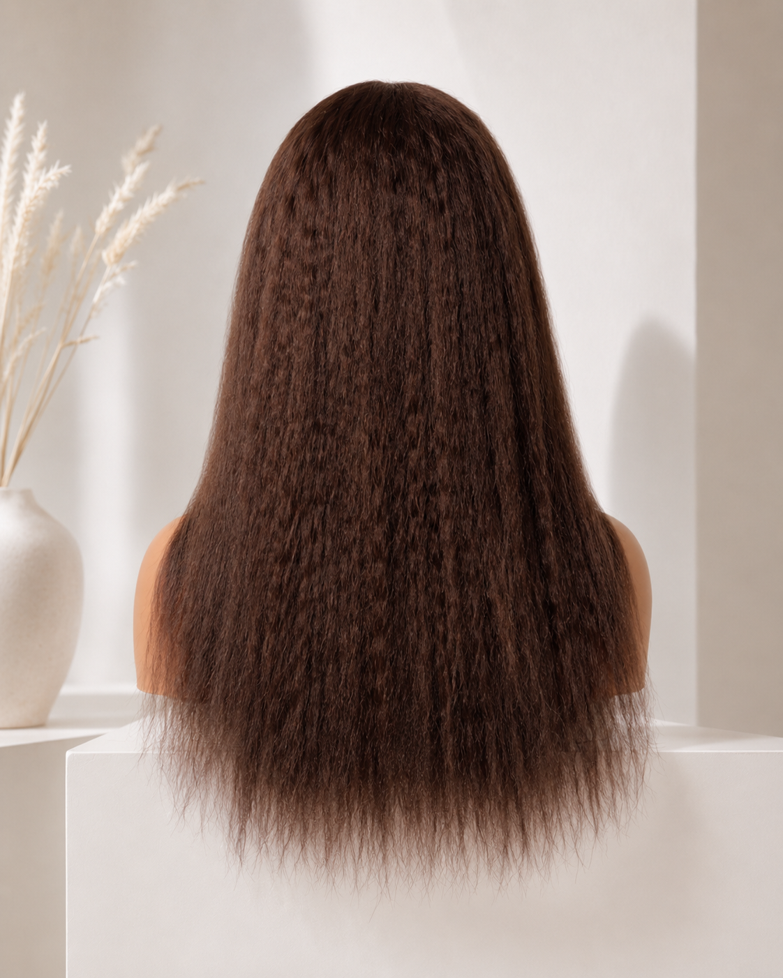 Yanky Straight with Closure and Elastic Band - (4/Brown Color) Desire-Beauty Hair Collections