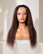 Yanky Straight with Closure and Elastic Band - (4/Brown Color) Desire-Beauty Hair Collections