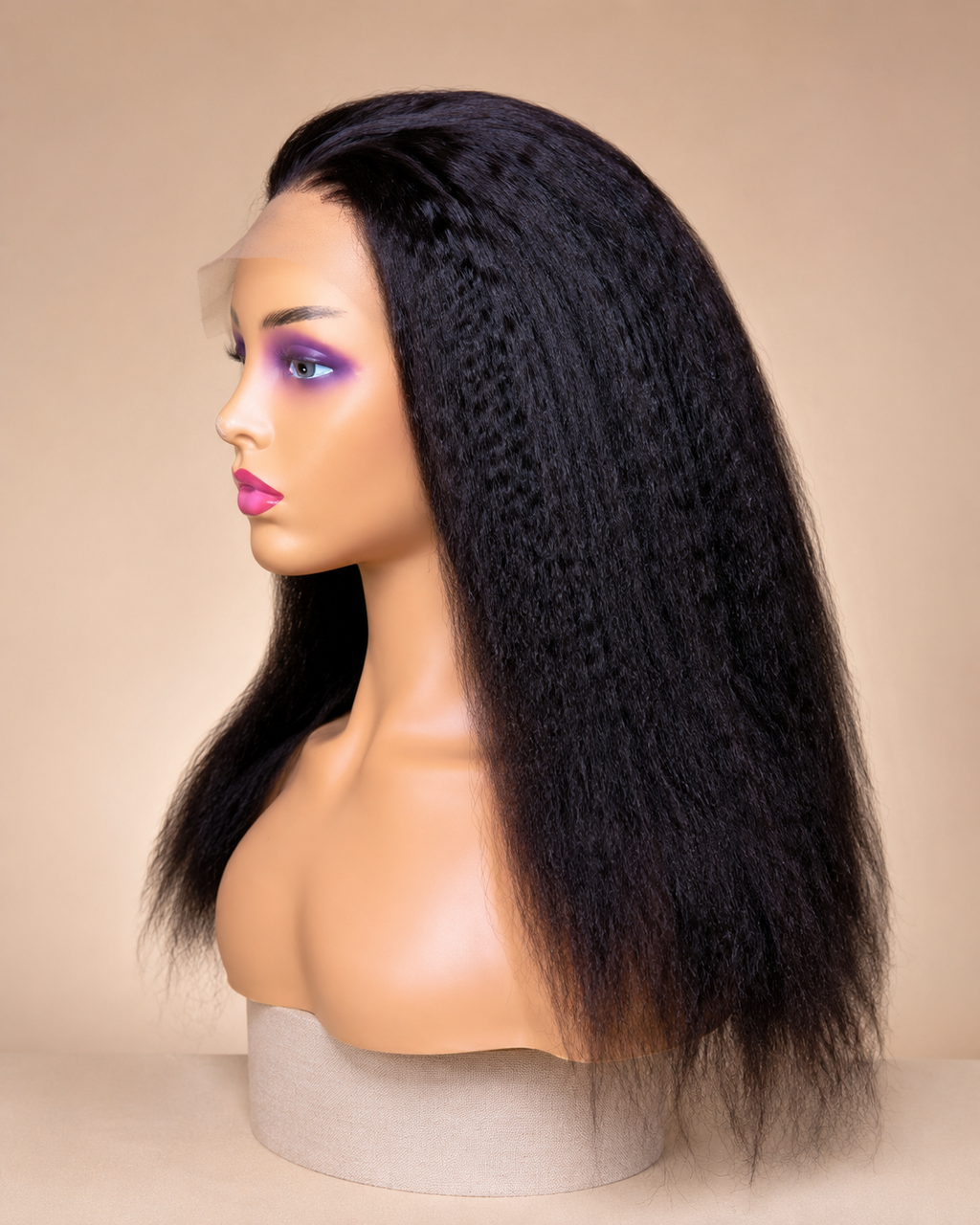 Yanky Straight with Closure and Elastic Band - (Black Color) Desire-Beauty Hair Collections